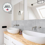 Smart Tiles Approx. 11 In. x 22 In. Glass-Like Vinyl Backsplash Peel & Stick  Blok Light Gray XL (2-Pack)