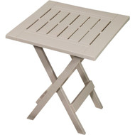 Gracious Living Quick-Fold 17 In. Square Sandstone Folding Side Table