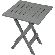 Gracious Living Quick-Fold 17 In. Square Neutral Gray Folding Side Table