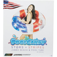 PoolCandy Stars & Stripes Ride-On Tube Pool Float