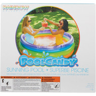 PoolCandy 15 In. D. x 60 In. Dia. Rainbow Haze Inflatable Sunning Pool