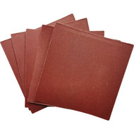 220 Grit 4-1/2 In. x 4-1/2 In. 1/4 Sheet Stick-On Power Sanding Sheet (5-Pack)
