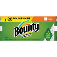 Bounty Full Sheet Paper Towels  8 Double Plus Rolls  White  73 Sheets Per Roll