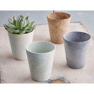 Novelty Artstone 3 In. Earth Tones Cache Planter (Assorted Colors)