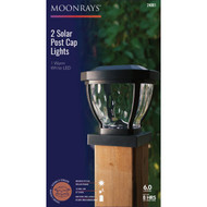 Moonrays Black SMD LED Solar Post Cap (2-Pack)