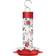 Nature's Way 20 Oz. Glass Vintage Blossom Decorative Hummingbird Feeder