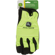 John Deere Men's XL Synthetic Leather Hi-Vis Work Glove