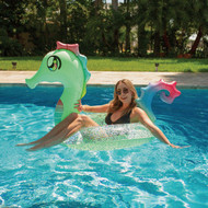 PoolCandy 42 In. Glitter Seahorse Inflatable Pool Tube