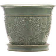 Southern Patio Annandale 6 In. Ceramic Celadon Planter