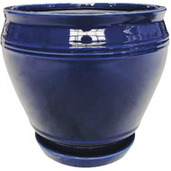 Southern Patio Collins 8 In. Ceramic Blue Planter
