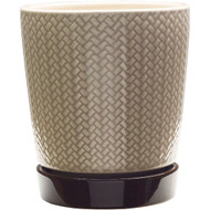 Southern Patio Alice 6-1/2 In. Ceramic Clayworks Light Brown Planter