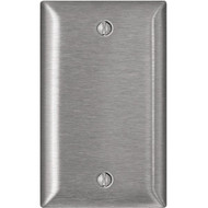 Leviton 1-Gang Standard Stainless Steel Magnetic C-Series Blank Wall Plate  Stainless Steel