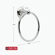 Delta Porter Polished Chrome Towel Ring