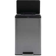 Rubbermaid 12 Gal. Charcoal Metal Step-On Wastebasket