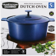 GraniteStone Diamond 5 Qt. Blue Non-Stick Dutch Oven