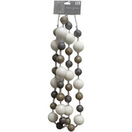 Youngcraft 6 Ft. White  Champagne  & Silver Glitter Ball Garland