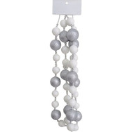 Youngcraft 6 Ft. White & Silver Glitter Ball Garland