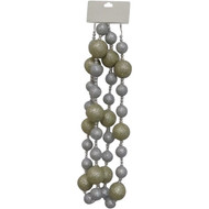 Youngcraft 6 Ft. Silver & Champagne Glitter Ball Garland