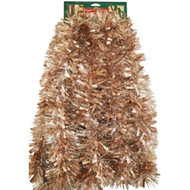 Youngcraft 10 Ft. Cracked Ice Rose with Metallic Gold Tinsel Garland