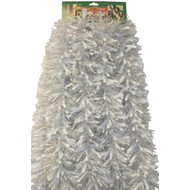 Youngcraft 10 Ft. White  Silver  & Snowstorm Tinsel Garland