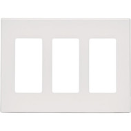 Leviton Decora Plus 3-Gang Poly Carbonate Screwless Decorator Wall Plate  White