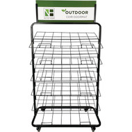 Natco Home 72 In. x 36 In. 6-Shelf Steel Black Doormat Display Rack