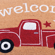 Natco Home 18 In. x 30 In. Coir Outdoor Doormat  Welcome Patriotic Truck