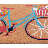 Natco Home 18 In. x 30 In. Coir Outdoor Doormat  Summer Time Flower Rides