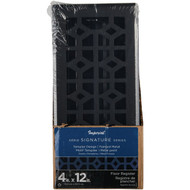 Imperial Templar 4 In. x 12 In. Black Iron Steel Floor Register