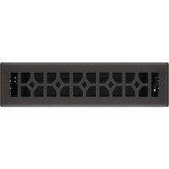 Imperial Templar 2-1/2 In. x 12 In. Black Iron Steel Floor Register