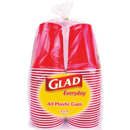 Glad Everyday 18 Oz. Red Plastic Cups (40-Count)