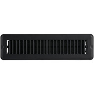 Home Impressions 2-1/4 In. x 12 In. Matte Black Steel Floor Register