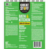 Great Stuff 10.1 Oz. Clear Bath & Kitchen General Purpose 100% RTV Silicone Sealant