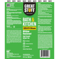 Great Stuff 10.1 Oz. White Bath & Kitchen General Purpose 100% RTV Silicone Sealant
