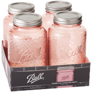 Ball 32 Oz. Quart Regular Mouth Vintage Pink Jar (4-Count)