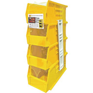 Quantum Storage Medium Yellow Stackable Parts Bin (4-Pack)