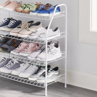 Rubbermaid 4-Tier White Shoe Shelf