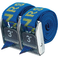 NRS 1 In. x 3 Ft. Iconic Blue Heavy Duty Tie-Down Strap (2-Pack)