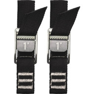 NRS 1 In. x 1 Ft. Stealth Black Heavy Duty Tie-Down Strap (2-Pack)