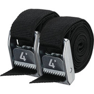 NRS 1 In. x 4 Ft. Stealth Black Heavy Duty Tie-Down Strap (2-Pack)