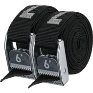 NRS 1 In. x 6 Ft. Stealth Black Heavy Duty Tie-Down Strap (2-Pack)