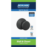 Schlage Bowery Matte Black Passage Door Knob