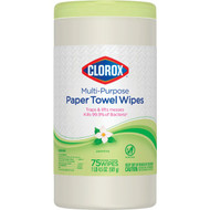 Clorox Jasmine Multi-Purpose Paper Towel Sanitizing Wipes (75-Count)