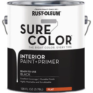 Rust-Oleum Sure Color Flat Black Interior Wall Paint and Primer  Gallon