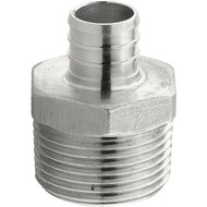 Plumbeez 3/4 In. x 1 In. MPT Stainless Steel PEX Adapter