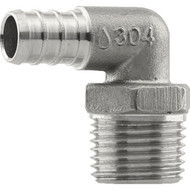 Plumbeeze 1/2 In. PEX x 1/2 In. Stainless Steel MPT Elbow