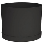 Bloem Mathers Collection 8 In. Black Plastic Planter