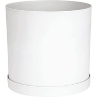 Bloem Mathers Collection 10 In. White Plastic Planter