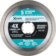 Makita X-LOCK 5 In. Continuous Rim Dry/Wet Cut Diamond Blade