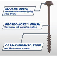 Kreg XL #12 4 In. Coarse Maxi-Loc Washer Head Steel Pocket Hole Screw 75 Ct.)
